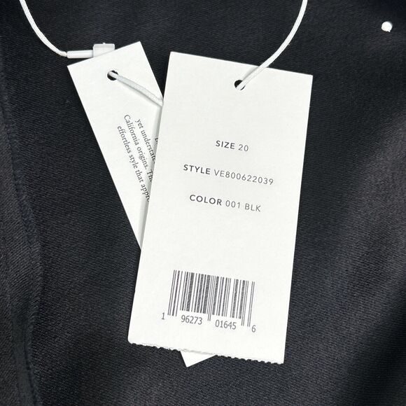 Vince Womens Size 20 NWT Satin Wide Flare Pants Elastic Waist Black VE800622039 - Picture 5 of 8